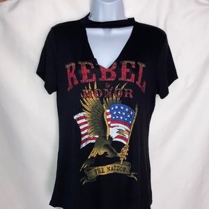 Nella Fantasia Black Shirt “REBEL”